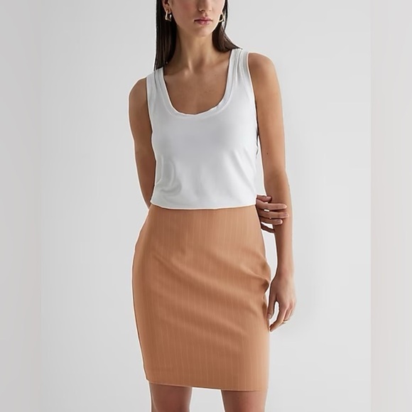 NWOT Express Editor High Waisted Pinstripe Pencil Skirt - Picture 5 of 9